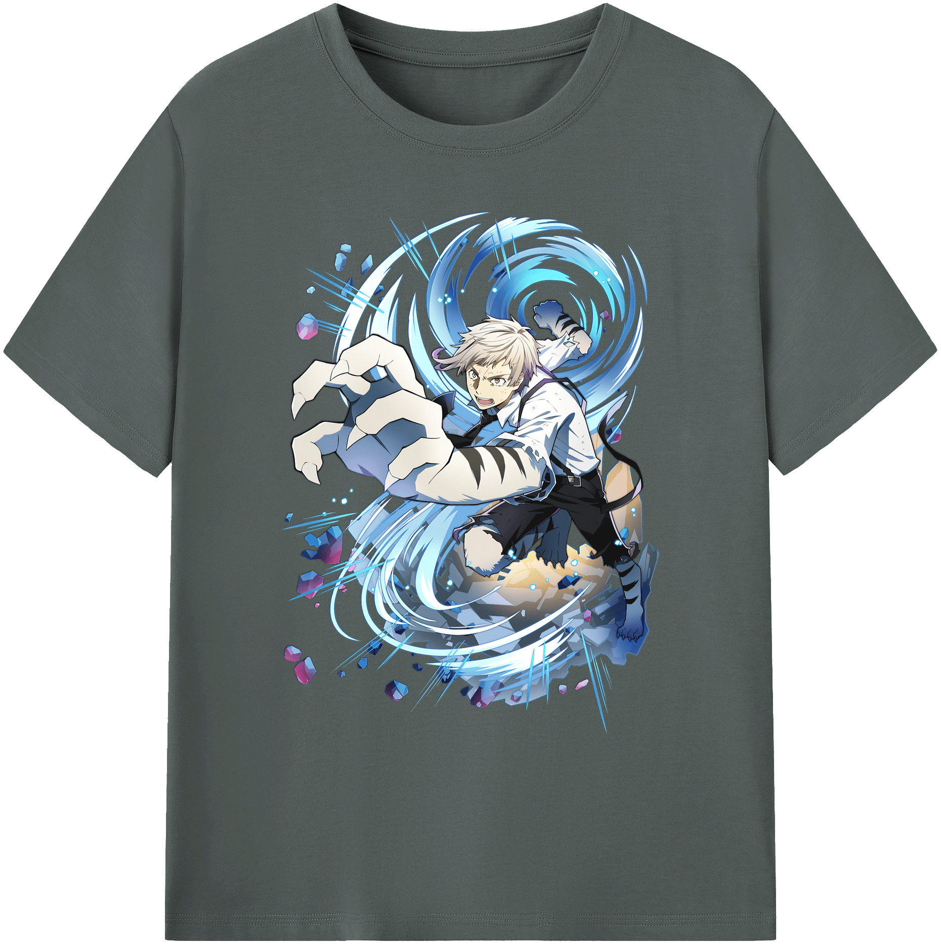 （画像用） 文豪ストレイドッグス Bungo Stray Dogs 綿100％ メンズ半袖Tシャツ｜肌触りやわらか＆通気性